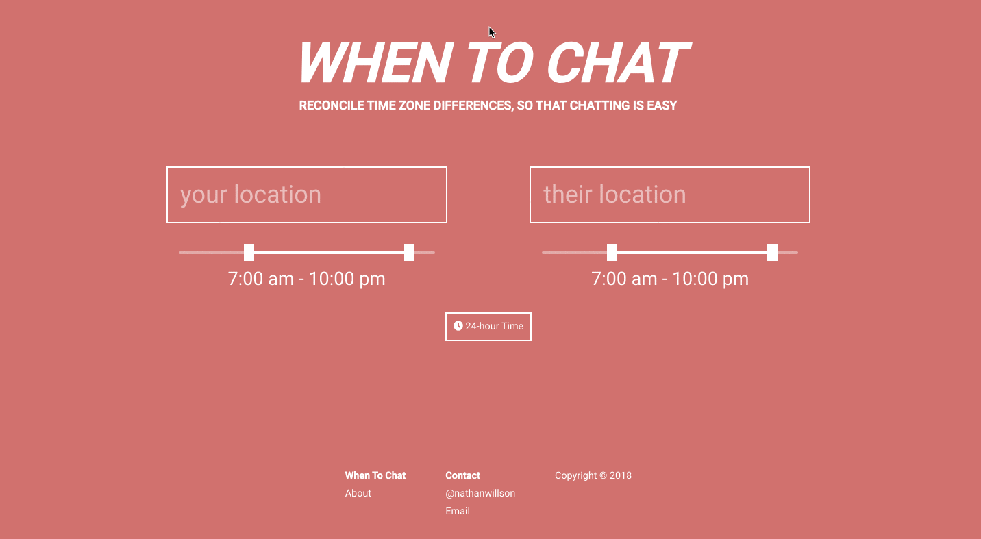When To Chat