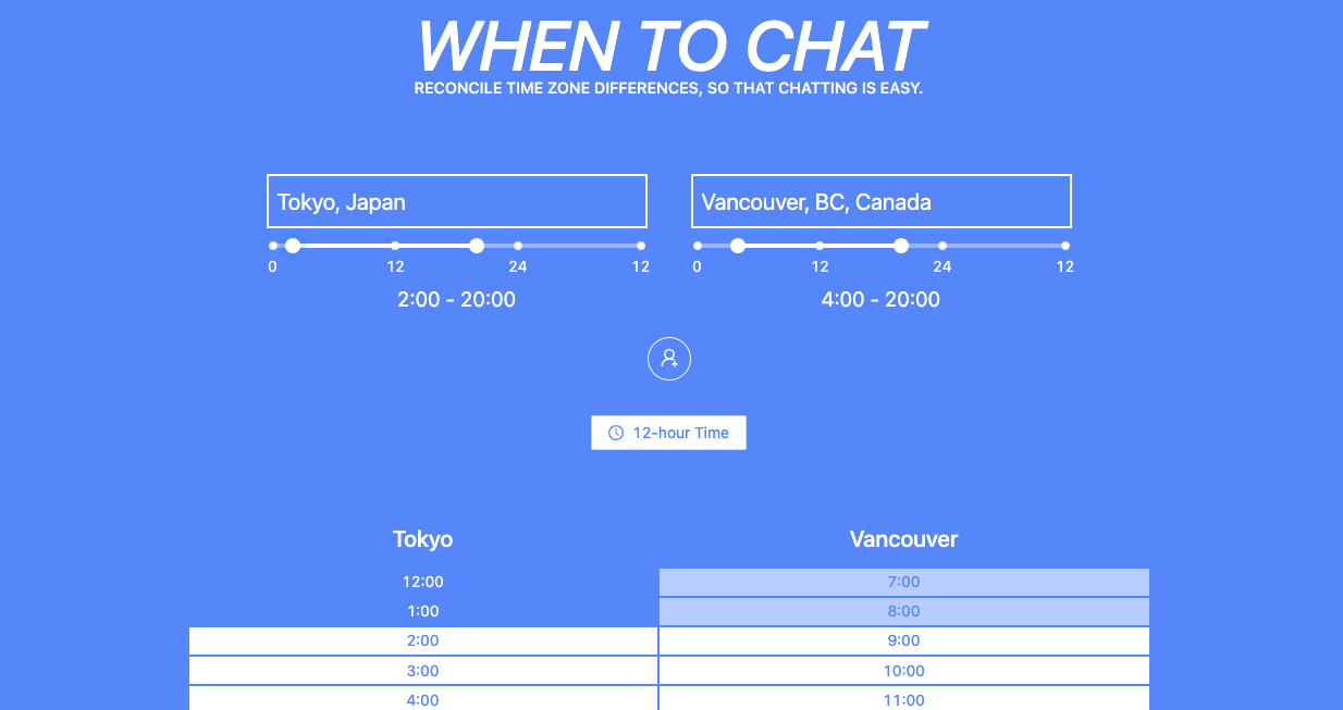 When to Chat